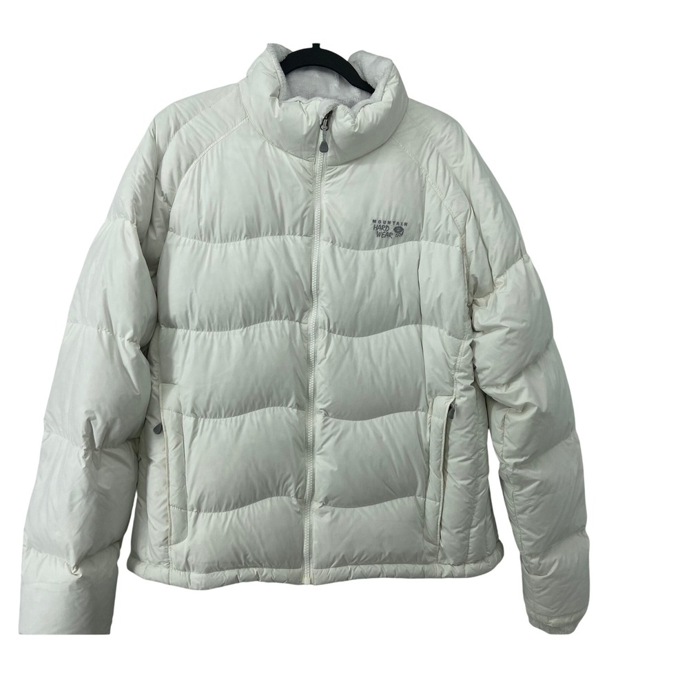 Mountain Hardwear Jacket Womens XL White Sub Zero Down Puffer Winter Ski Outdoor